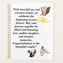 Agenda Elegant Wedding Card – Chic Black Heels with Pink 