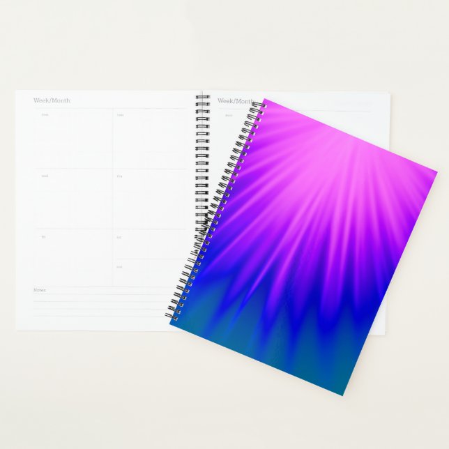 Agenda Elegante Abstrato azul e rosa (Exibição)