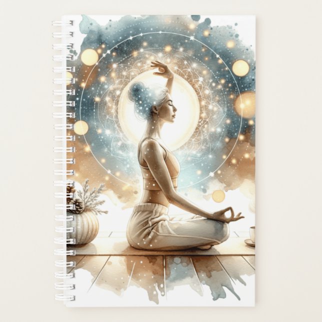 Agenda Elegante abstrato yoga (Frente)