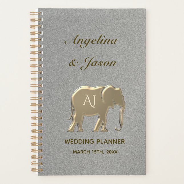 Agenda Elegante Casamento Prata (Frente)