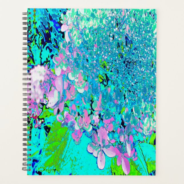 Agenda Elegante Cor-de-rosa e azul (Frente)