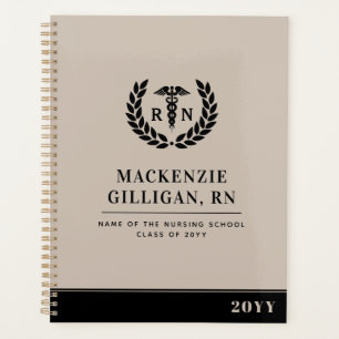 Agenda Elegante de Graduação Escolar de Enfermagem Person