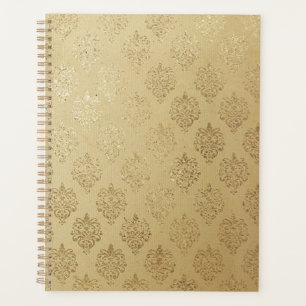 Agenda Elegante Dourado Damask
