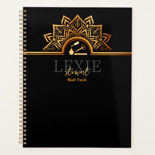 Agenda Elegante e Classy Nail Tech (Frente)