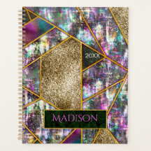 Elegante e iridescente geométrico