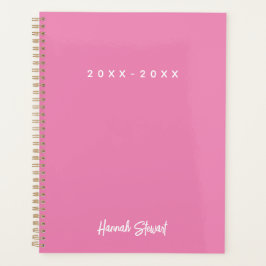 Agenda Elegante e Moderno Rosa Minimalista Feminino