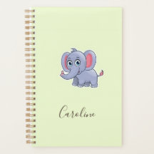 Elegante elefante cinza verde