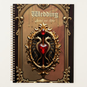 Agenda Elegante emblema cardíaco luxuoso.