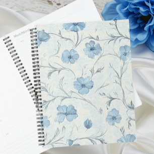 Agenda Elegante Floral Country Blue Chique Organizer