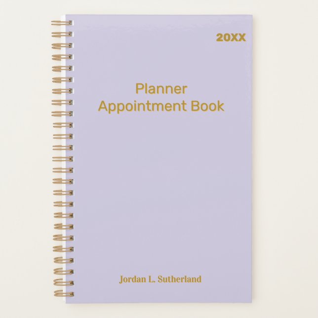 Agenda Elegante Logotipo Personalizado Minimalista Roxo P (Frente)