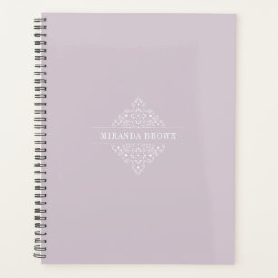 Agenda Elegante Monograma Mínimalista de Rosa Dusty Class