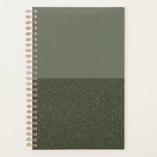 Agenda Elegante Moss Green Plananner com Textura