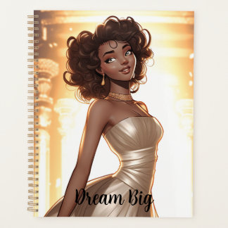Agenda elegante, mulher, negra, bonita, americana african