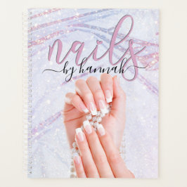 Agenda Elegante Pearl Nail Technician Compromisso