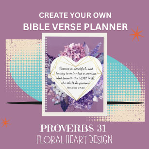 Agenda Elegante Proverbs 31 Mulher Floral Christian Plann