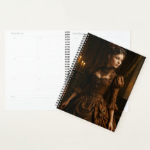 Elegante Senhora Vitoriana Steampunk em Marrom