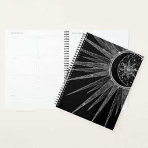Agenda Elegante Sun Moon Mandala Design