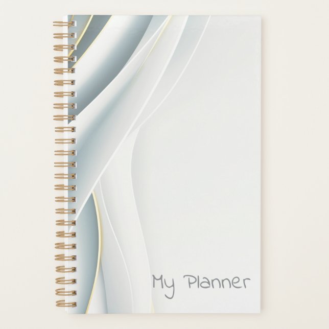 Agenda Elegante Vail Branco Personalizado (Frente)