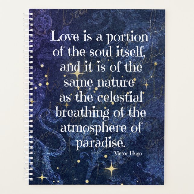 Agenda Elegante Victor Hugo Poem (Frente)