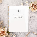 Agenda Elegante Vintage Bee<br><div class="desc">Este elegante planejador preto e branco de 2023 apresenta uma ilustração antiga de uma abelha sobre um simples fundo branco.</div>