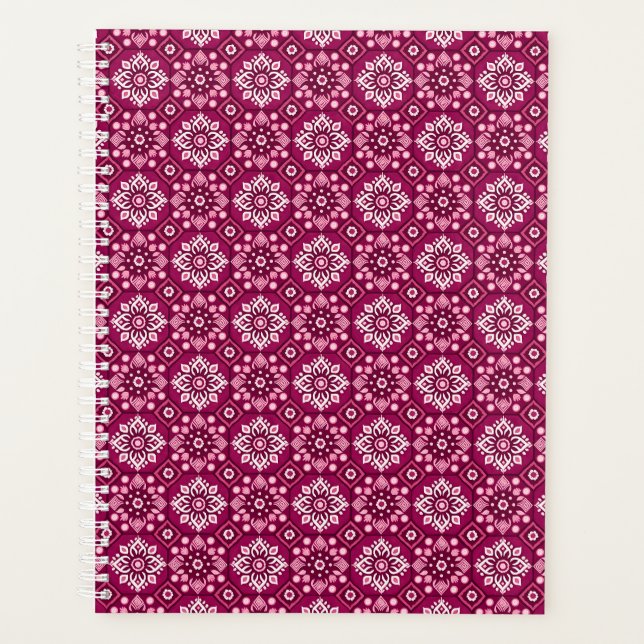 Agenda Elegante Vintage Boho Floral (Frente)