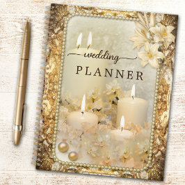Agenda Elegante Vintage Twin Flame Weding Planner