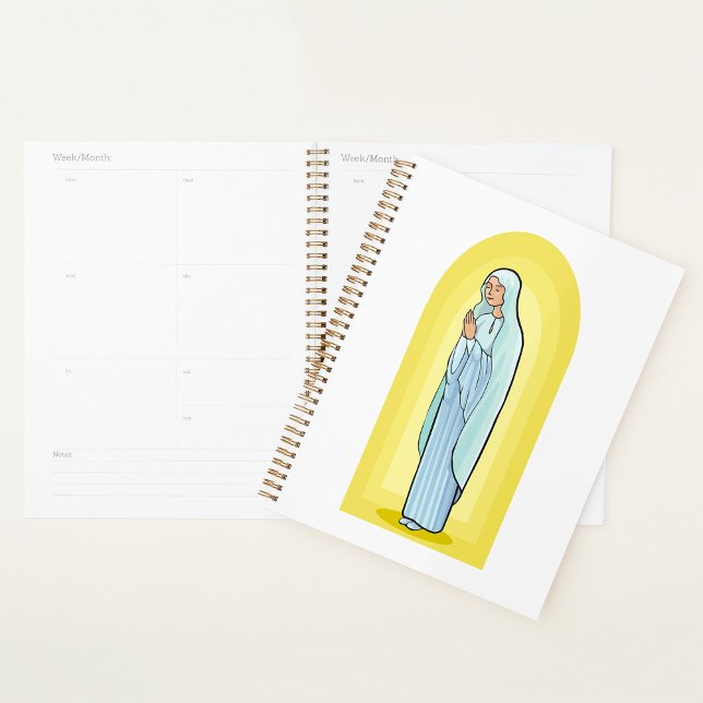 Agenda Elegante Virgem Maria Católica Religiosa (Criador carregado)