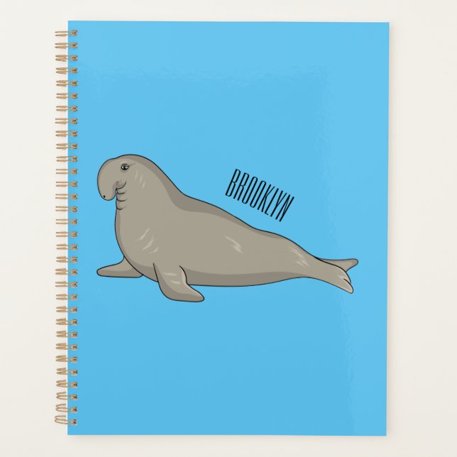 Agenda Elephant seal cartoon illustration (Frente)