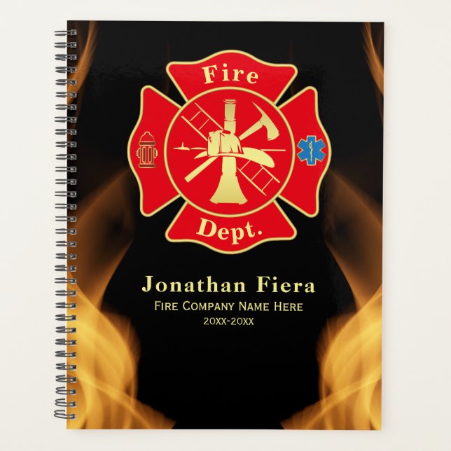 Agenda Emblem Heroico Maltês Cross Firefighter (Frente)