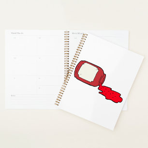 Agenda Emperramento esmagado - Jar Vermelho Bonito