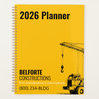 Agenda Empresa de Construção, Design do Guindaste Amarelo