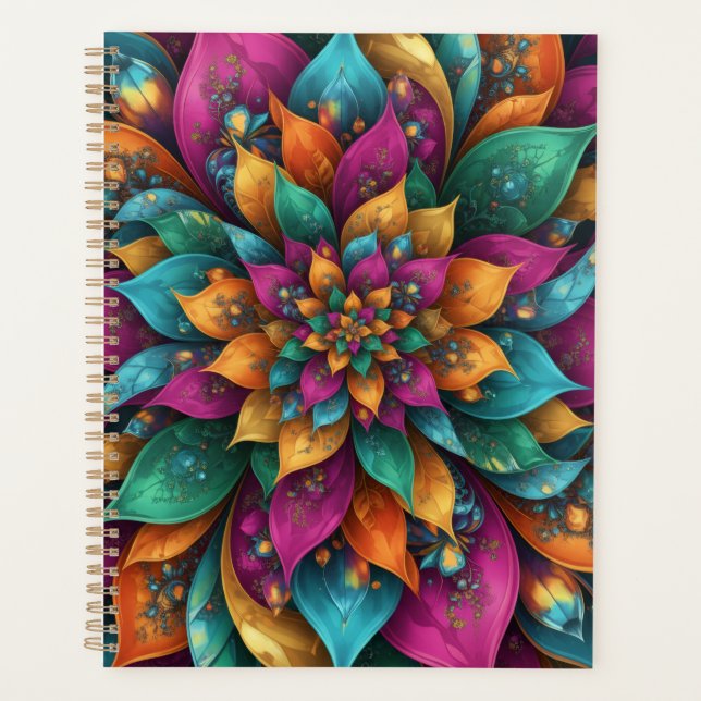 Agenda Enchanted Flora Gold Watercolor Botanical  (Frente)