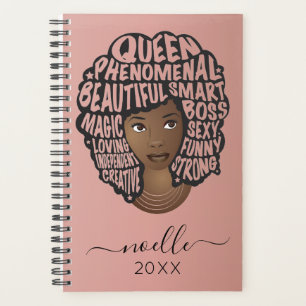 Agenda Encorajando as mulheres negras, cabelo natural, co