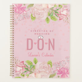 Agenda Enfermeira DON Planner de Diário Floral Personaliz