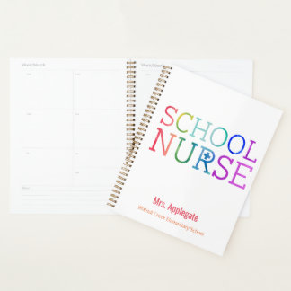 Agenda Enfermeira Escolar Personalizada Arco-Íris