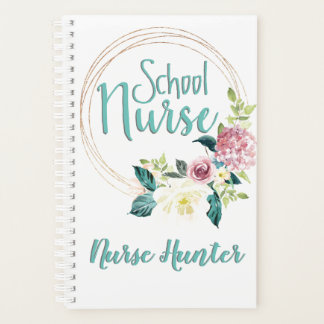 Agenda Enfermeira Floral Personalizada