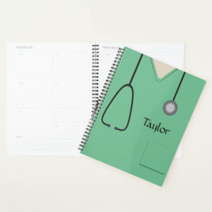Agenda Enfermeira Médica Planner Verde Leve