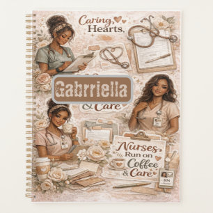 Agenda Enfermeiras personalizadas funcionam com café e cu