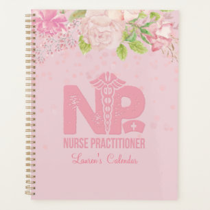 Agenda Enfermeiro NP Diário Floral Personalizado Rosa