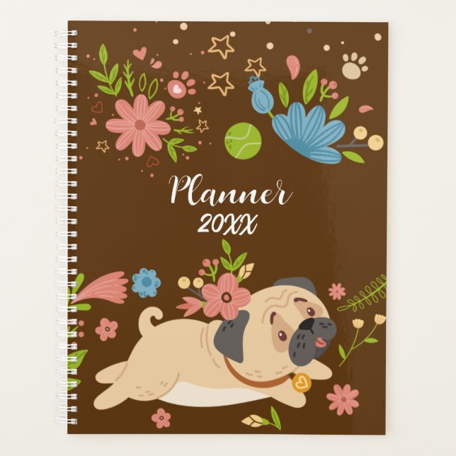 Agenda Engraçado Cachorro Cachorro Personalizado (Frente)