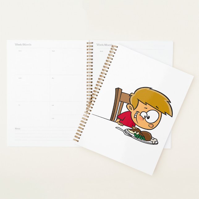 Agenda Engraçado Cartoon Boy animado para Janta (Criador carregado)