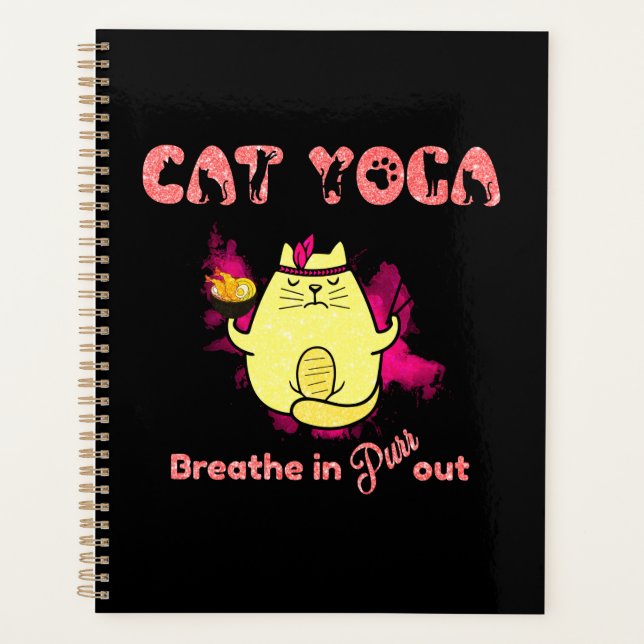 Agenda Engraçado Cat Yoga (Frente)