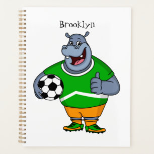 Agenda Engraçado desenho animado do jogador de futebol d