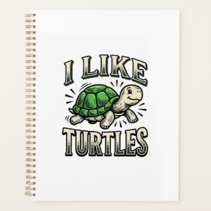 Agenda Engraçado Eu Gosto de Tartarugas Camisa Vintage de