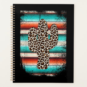 Agenda Engraçado Leopardo Cactus Serape Cactus impressão 