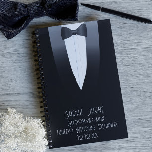 Agenda Engraçado Tuxedo Groomswoman Importantes Planos d