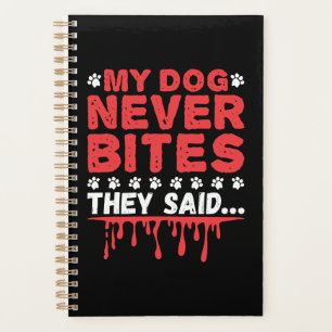Agenda Engraçado Vet Tech Meu Cachorro Nunca Mordeu