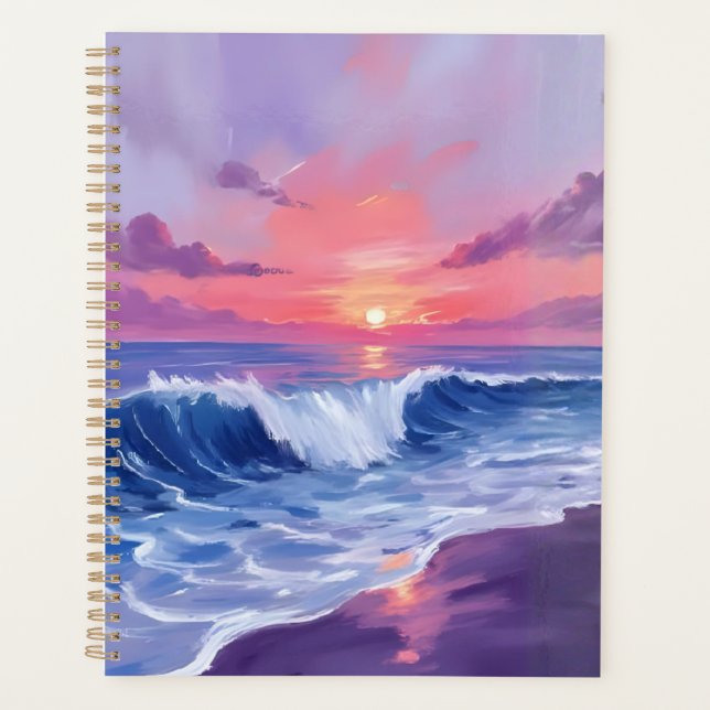 Agenda Enseada de Algodão Doce | Pintura em Aquarela de O (Frente)