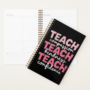 Agenda Ensine Vida de Professora Fofa Educação Inspirador