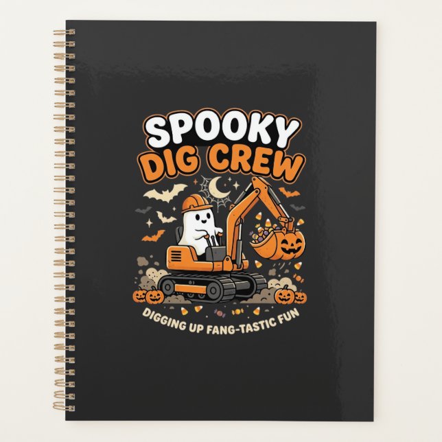 Agenda Equipe de Escavação Assombrada de Halloween (Frente)